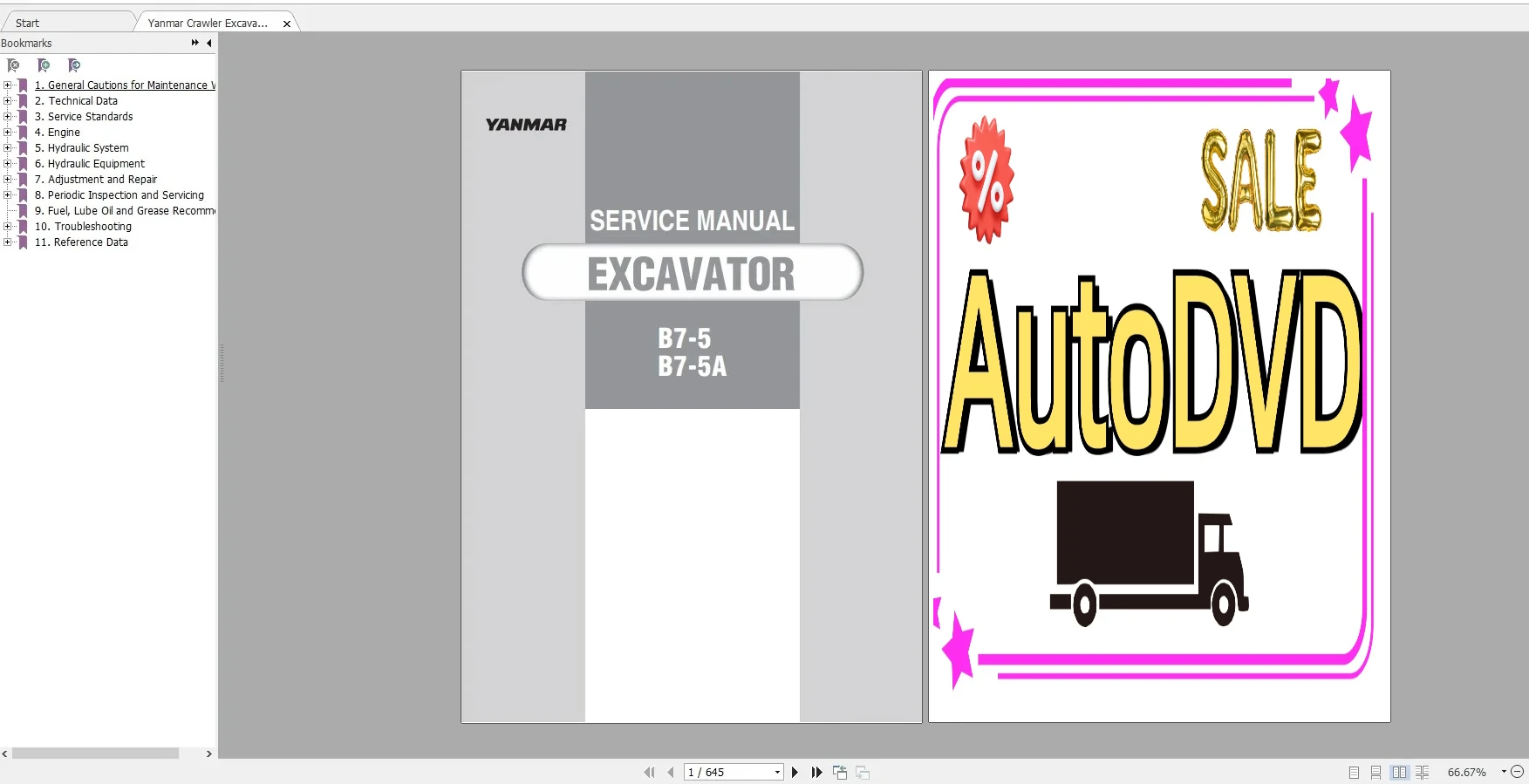 AutoDVD Yanmar Ağır Ekipman 10 - Heavy Equipment Pdf incelemesi ve fiyatı